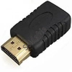 Adaptador HDMI Macho HDMI Fêmea Gold 180 Graus