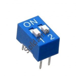 Chave Dip Switch 2 Vias 180 Graus (KF1001-02)