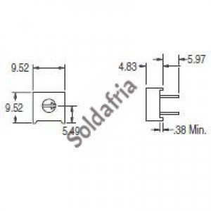 Trimpot 3386F 20 Ohms (20R/200) 1 Volta