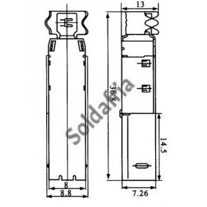 Conector USB-B Macho YH-USB04