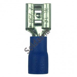 Terminal Faston Femea FDD-2-250 Isolado Azul