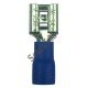 Terminal Faston Femea FDD-2-250 Isolado Azul