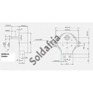 Motor De Microondas 49TYJ  220-240 VAC 5 RPM 4W Eixo Ferro