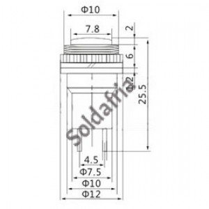 Chave Push Button DS-314 Sem Trava Verde