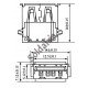 Conector USB-A Femea YH-USB01B