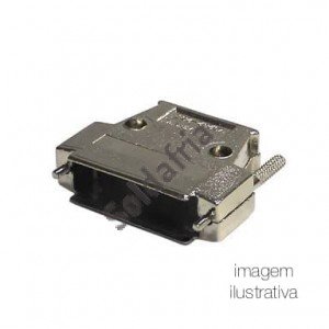 Capa Metálica Para Conector DB25 Com Kit Longo