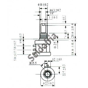 Potenciometro Multivoltas Modelo 3590S 2K 10 Voltas