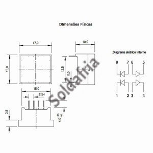 Display Bloco Led Vermelha Ultra Brilho 17×15mm 701012