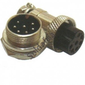 Conector Mike LS-3006-3013 7 Vias Prateado Macho E Femea