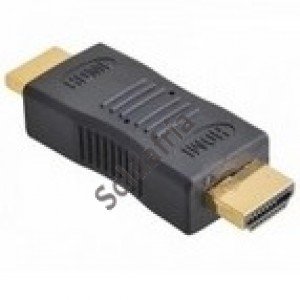 Adaptador HDMI Macho/HDMI Macho Gold - 180 Graus