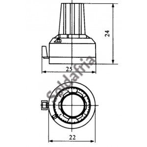 Knob Ou Dial Com Numeracao E Trava