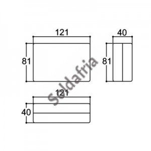 Caixa Patola PB-605 41x81x121mm