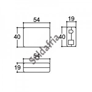 Caixa Patola PB-048 Com Furo 19x40x54,5mm