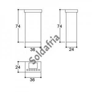 Caixa Patola CG-035 24x36x74mm