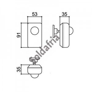 Caixa Patola CP-010/2R 35x53x92mm