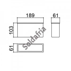 Caixa Patola GPU-01 (CX-CL) 61x103x189mm