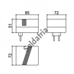 Caixa Patola CF-085/2 51x72x85mm