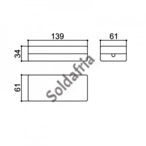 Caixa Patola CF-110/12 34x61x139mm Com Furo Para Passa Fio