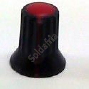 Knob AD-110 Vermelho Para Eixo Estriado