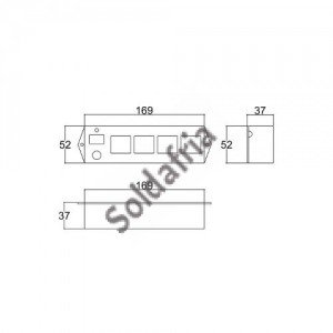 Caixa Patola PB-055/4 37x52x162mm