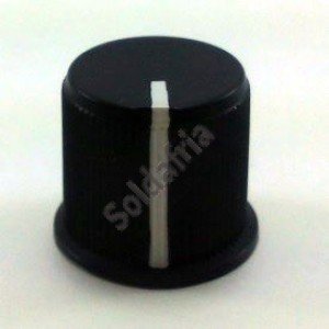 Knob AD-217E Preto Com Parafuso