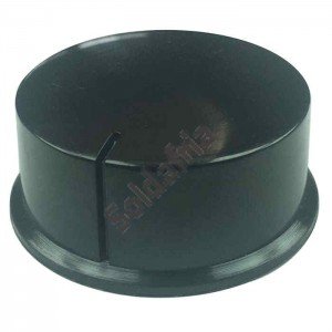 Knob AD-40mm Preto Para Eixo Estriado