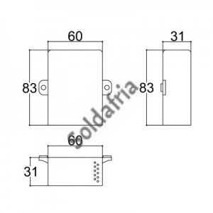 Caixa Patola CP-018 Com 10 Furos 31x60x82mm