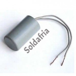 Capacitor De Partida 35uF X 250V Frequência: 50/60Hz Com Cabo Temperatura: -25+85 graus Celsius