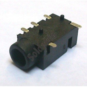 Conector Jack Smd PJ-320EA 3,5mm 5T Prata