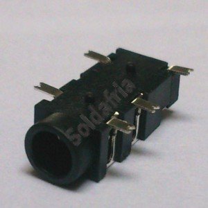 Conector Jack Smd PJ-327A-3 3,5mm 5T Prata