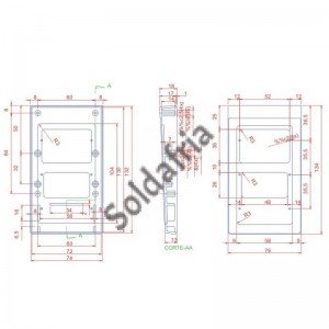 Caixa Patola CP-012 30x76x134 - Painel Fechado