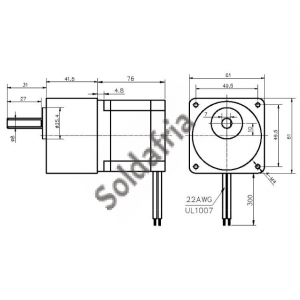 Motor De Passo Nema 23 57kgf 3,9A 1,8A 1,8G SM1.8-D19GR3-CS