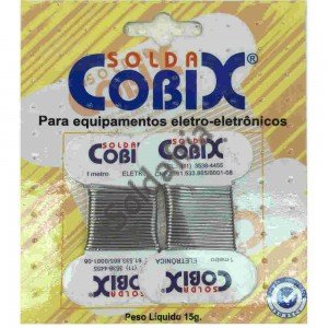 Estanho Para Solda Em Fio 1,2mm 63/37 Cartela 15gr 2m Cobix