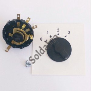 Chave de Onda Seletora CH-42 Knob e Dial 0+3 Posições 10A