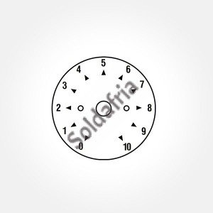 Chave de Onda Seletora CH-42 Knob e Dial 0+10 Posições 10A