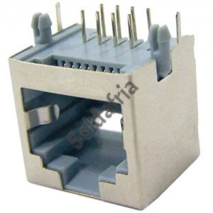 Jack RJ45 10P8C Blindado Para Placa