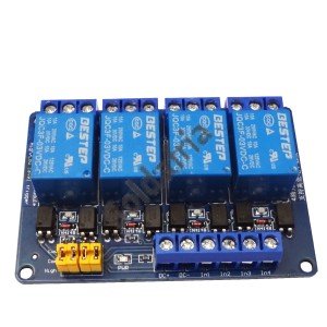 Módulo Rele 3V 10A 4 Canais Com Borne KRE Para ESP32