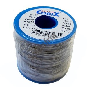 Rolo de Solda Cobix Azul C-1/2 60x40 500gr Fio 0,5mm