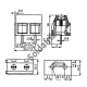 Borne KF-128 2 Terminais 180g Enc Macho Esq (KRE2/WD-128 2T)