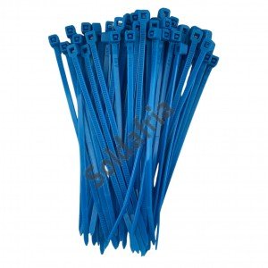 Abraçadeira de Plástico Nylon 2,5x100mm Azul com 50 pçs