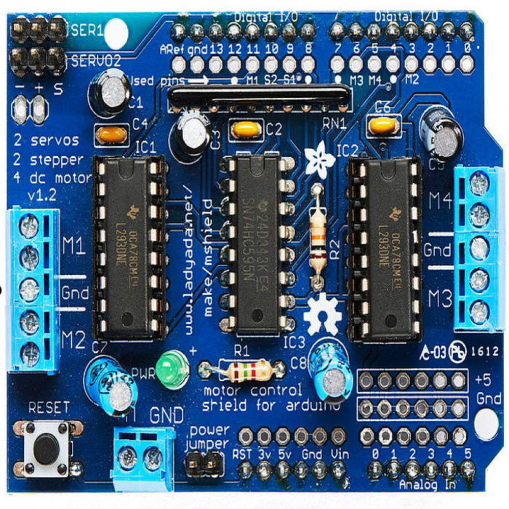 Controlador Shield L293D De 4 Motores DC Para Arduino